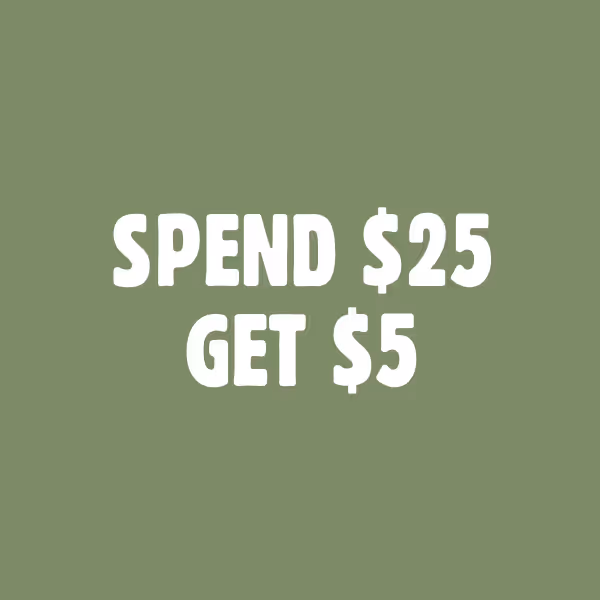 Spend $25 Get $5 text