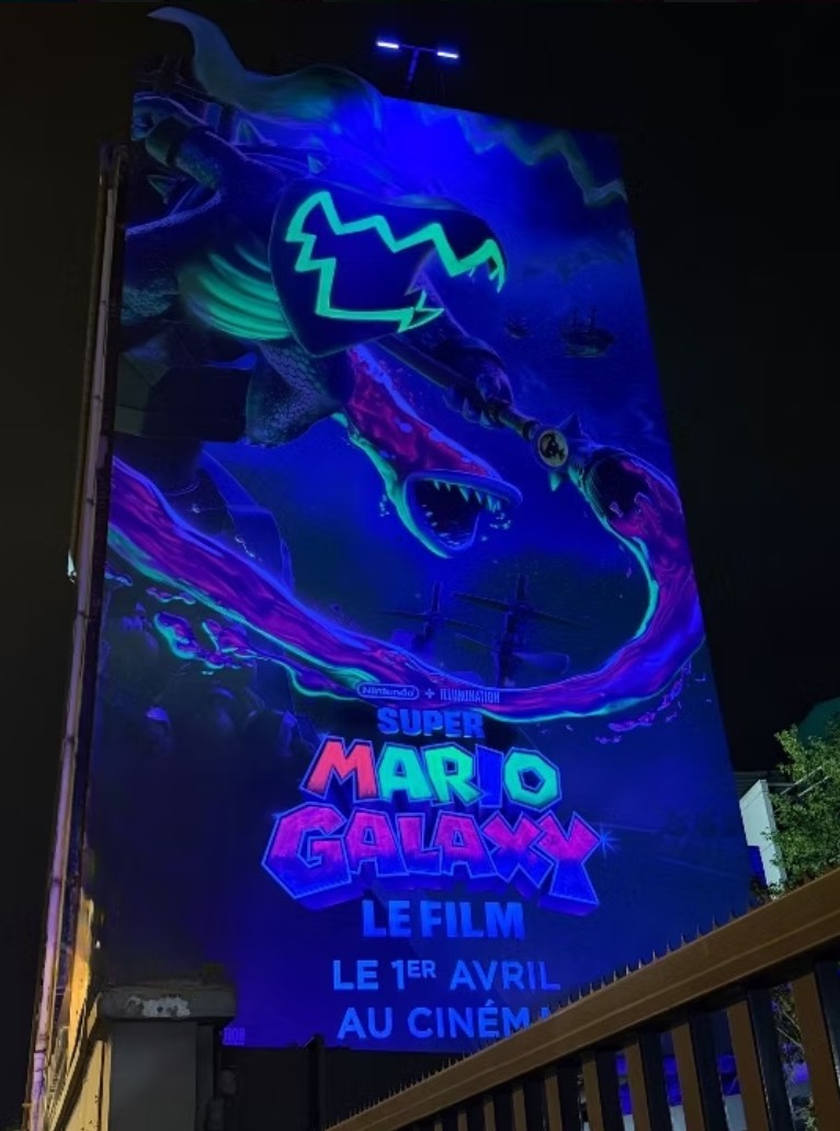 Publicité fluorescente géante - Nintendo – Ma Touche Perso