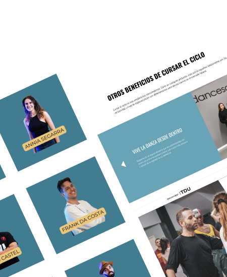 Dancescape studio website collage image