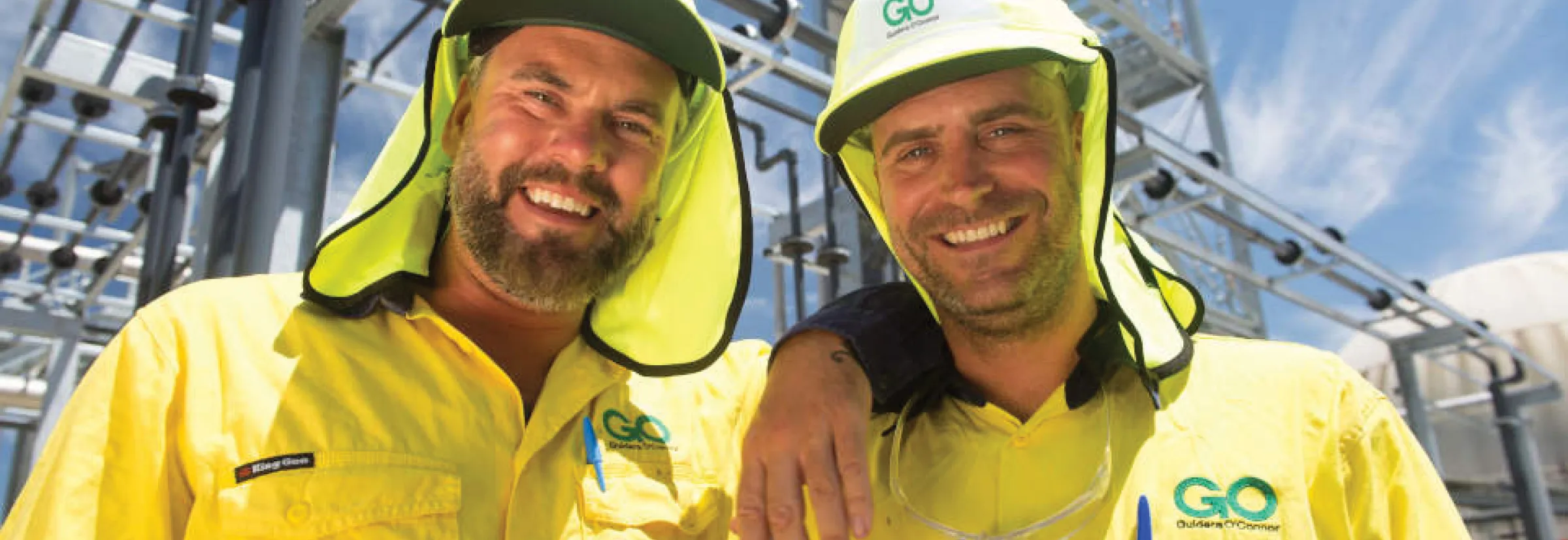 GO team members at work on site