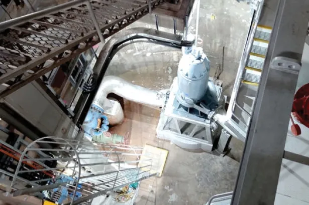 Looking down into the Perseverance Dam pump station shaft