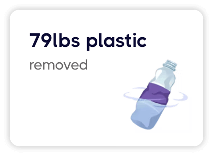 79lbs of plastic removed from the ocean for every roof we install