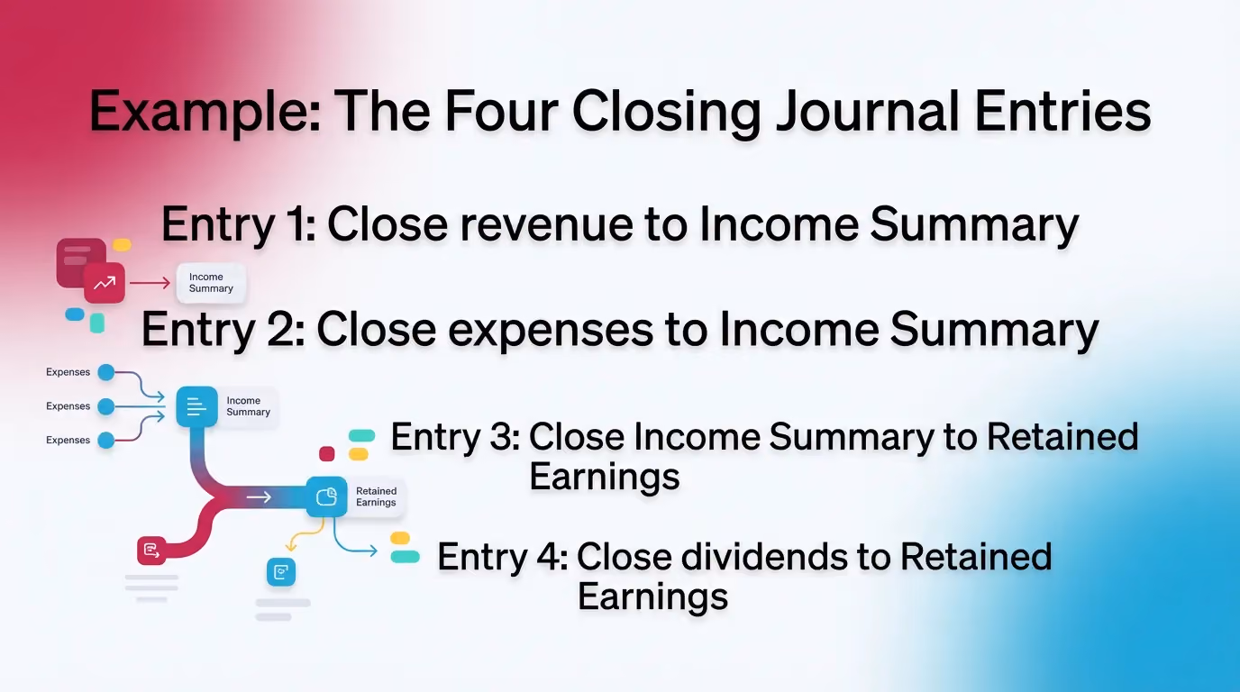 Example: The Four Closing Journal Entries