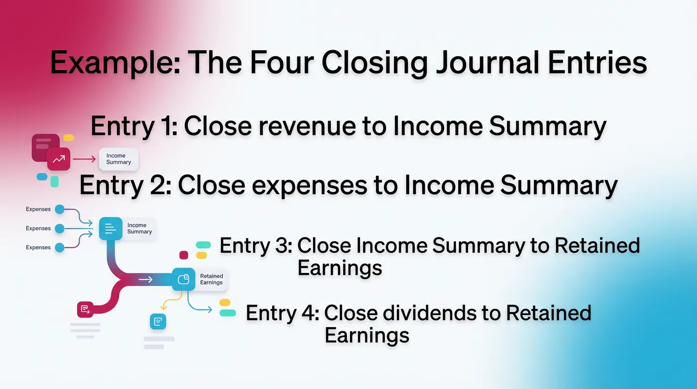 Example: The Four Closing Journal Entries