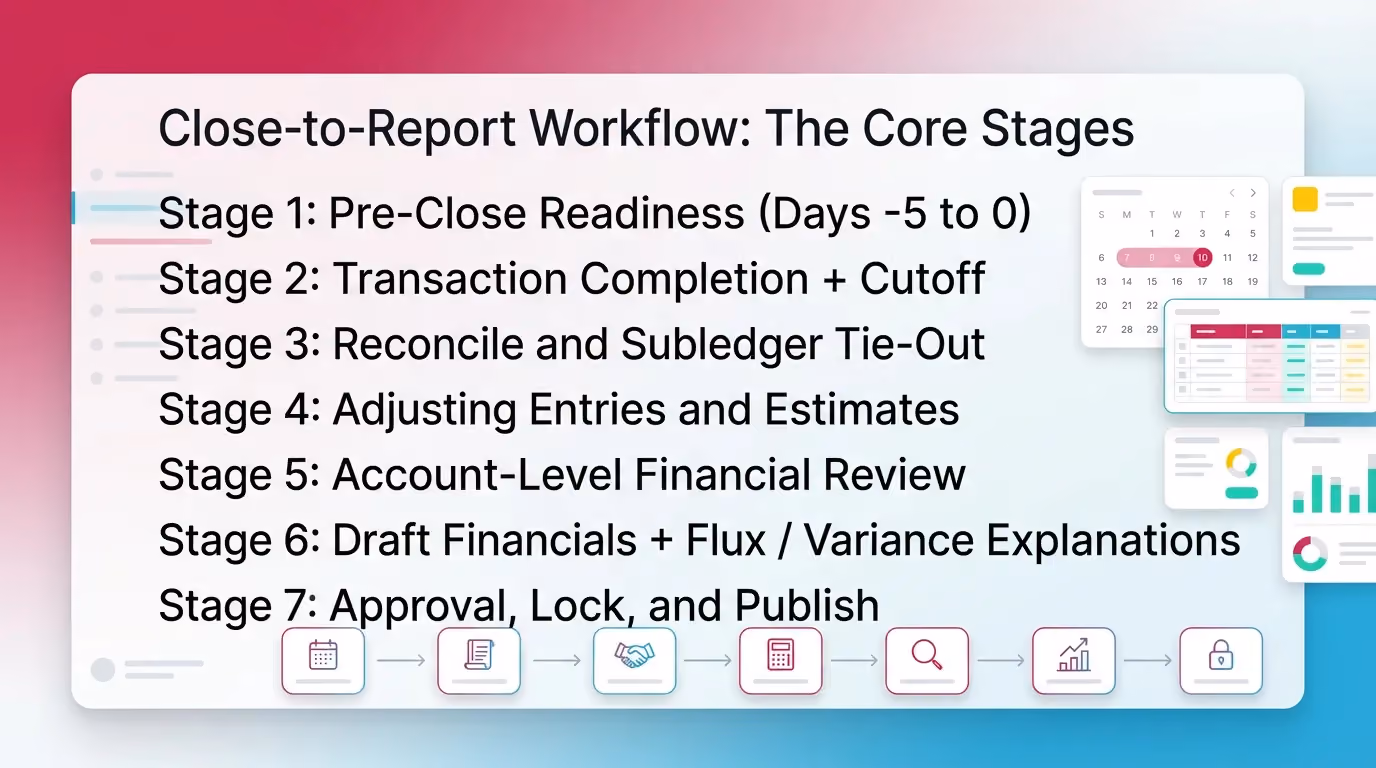 Close-to-Report Workflow: The Core Stages