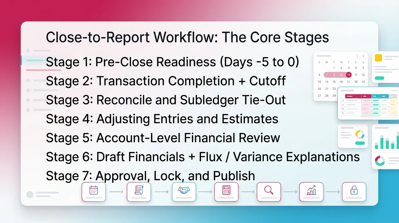 Close-to-Report Workflow: The Core Stages