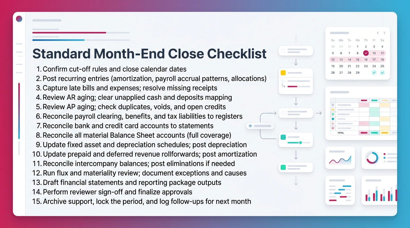 Standard Month-End Close Checklist