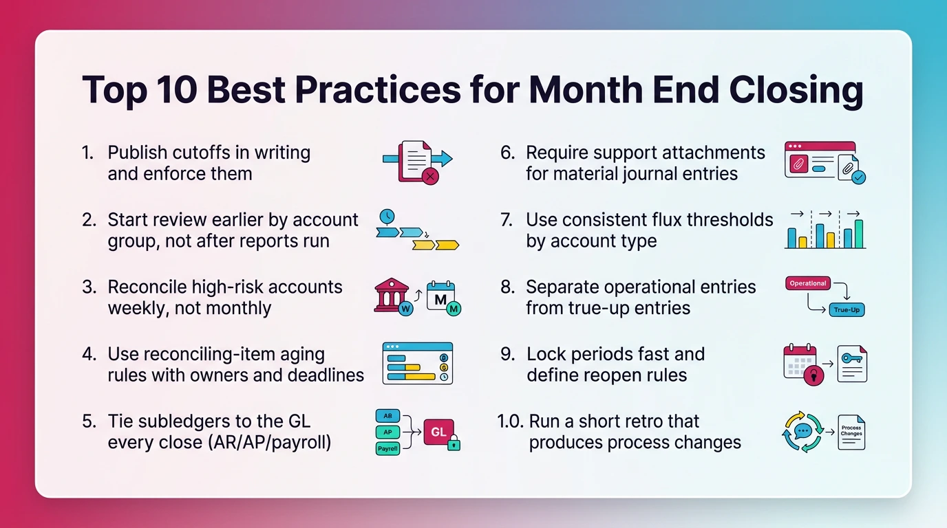 Top 10 Best Practices for Month End Closing