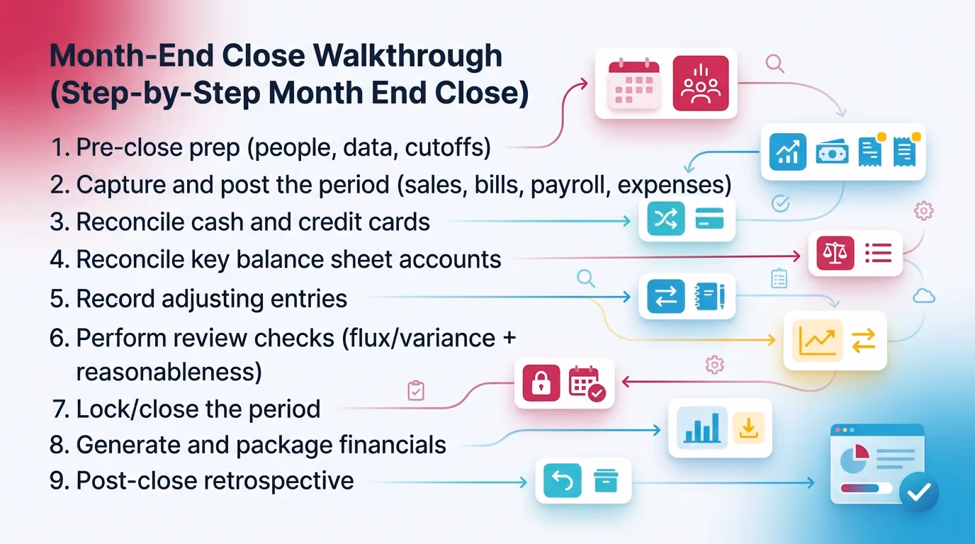 Month-End Close Walkthrough (Step-by-Step Month End Close)