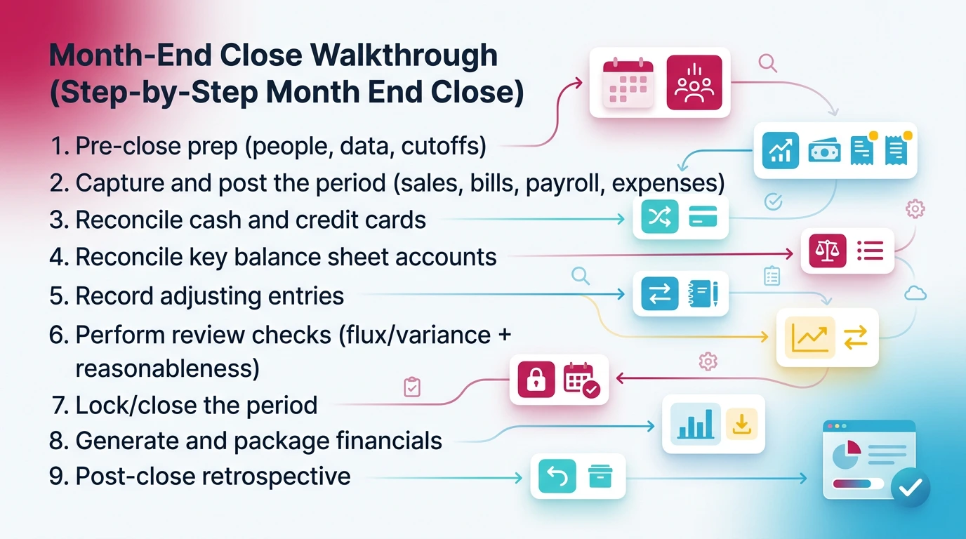 Month-End Close Walkthrough (Step-by-Step Month End Close)