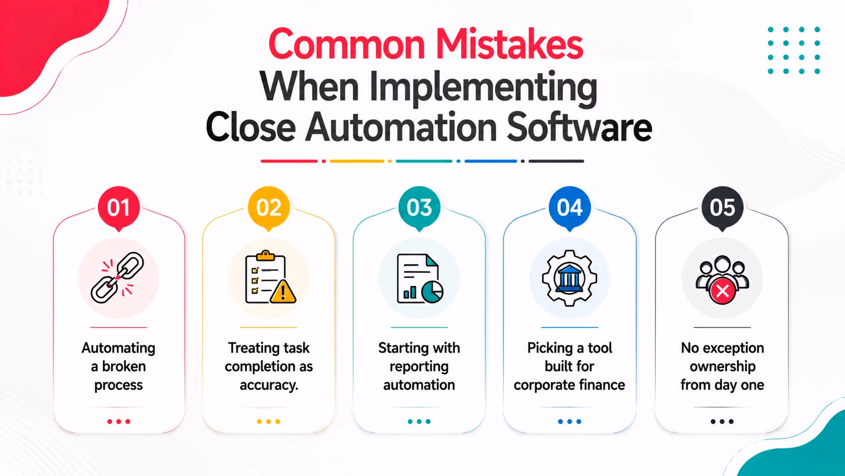 Common Mistakes When Implementing Close Automation Software