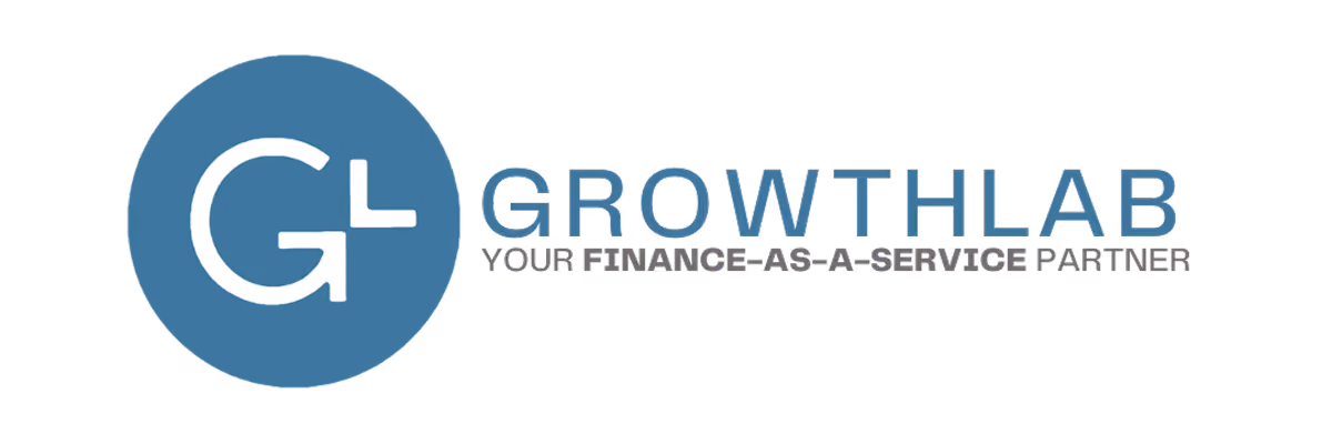 GrowthLab logo with tagline: Your Finance-As-A-Service Partner.