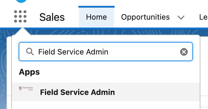 Open Field Service Admin application