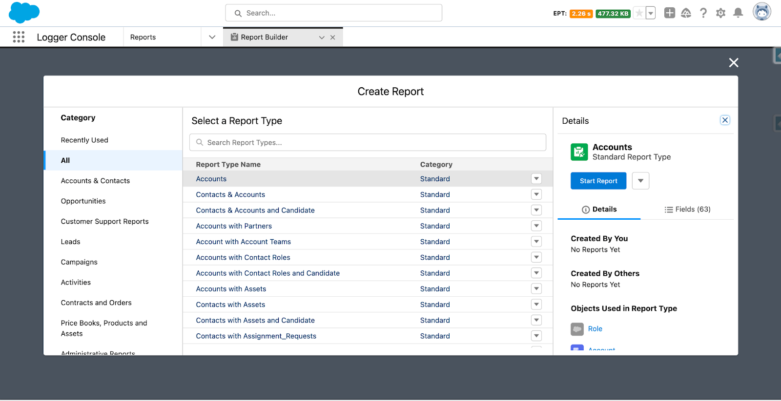 Click on the report to see the details