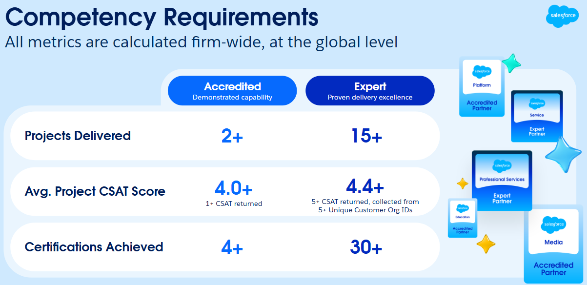Salesforce Partner ecosystem competencies