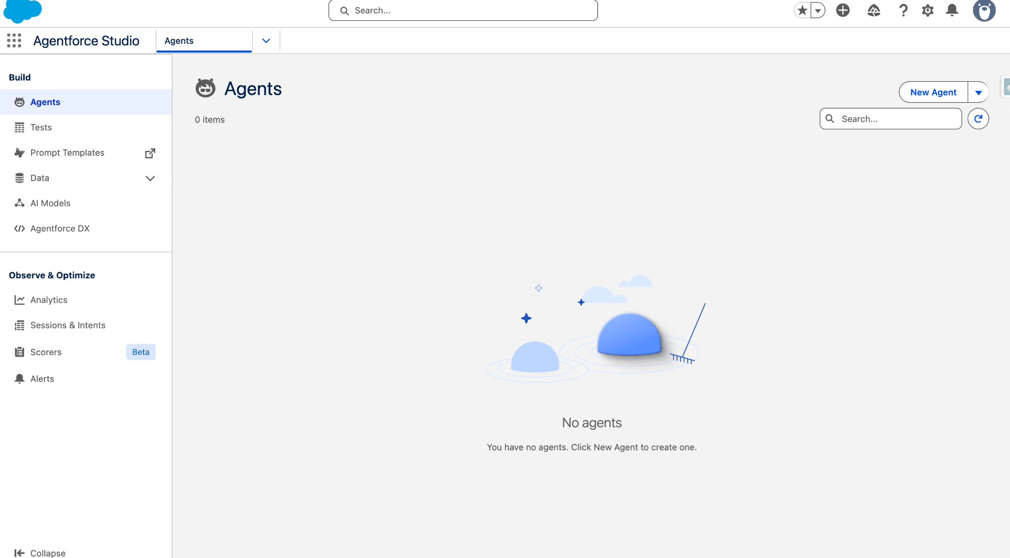 Figure 37. Open Agentforce Studio from the App Launcher.