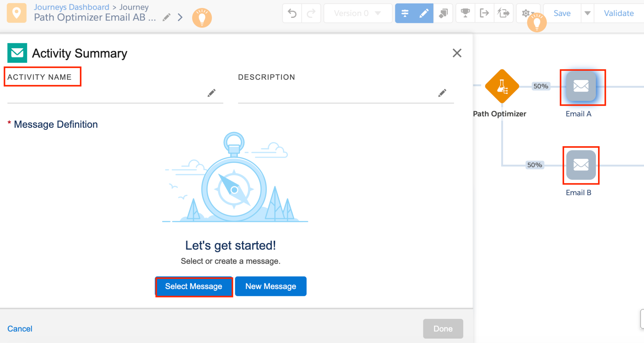 Select email messages