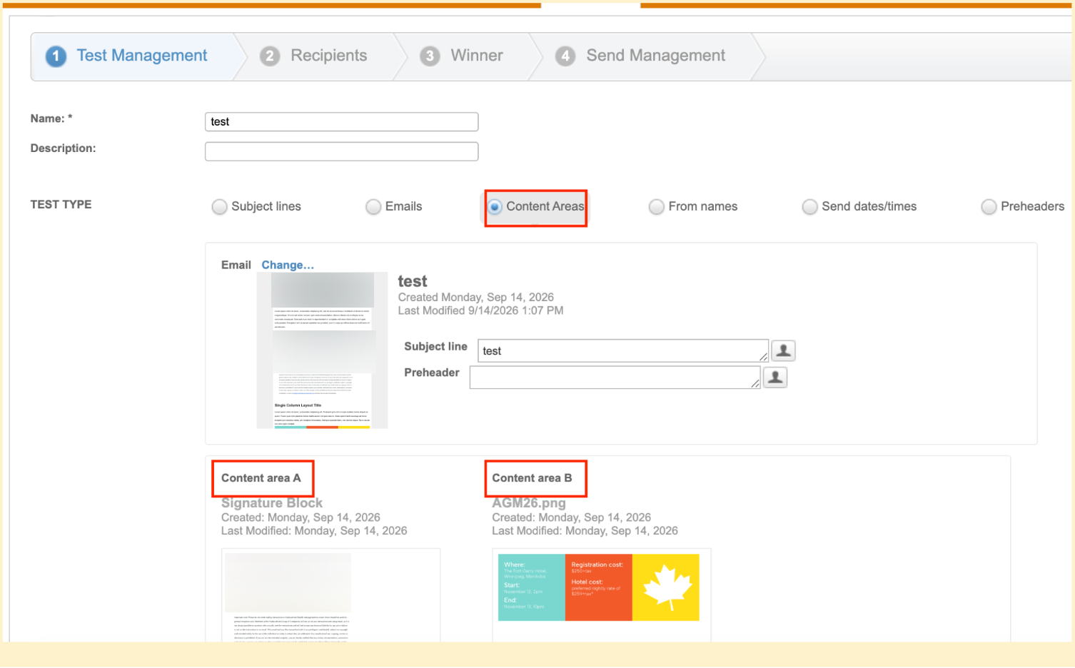 Email Studio A/B Testing