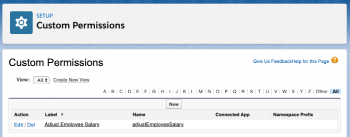 Custom permissions
