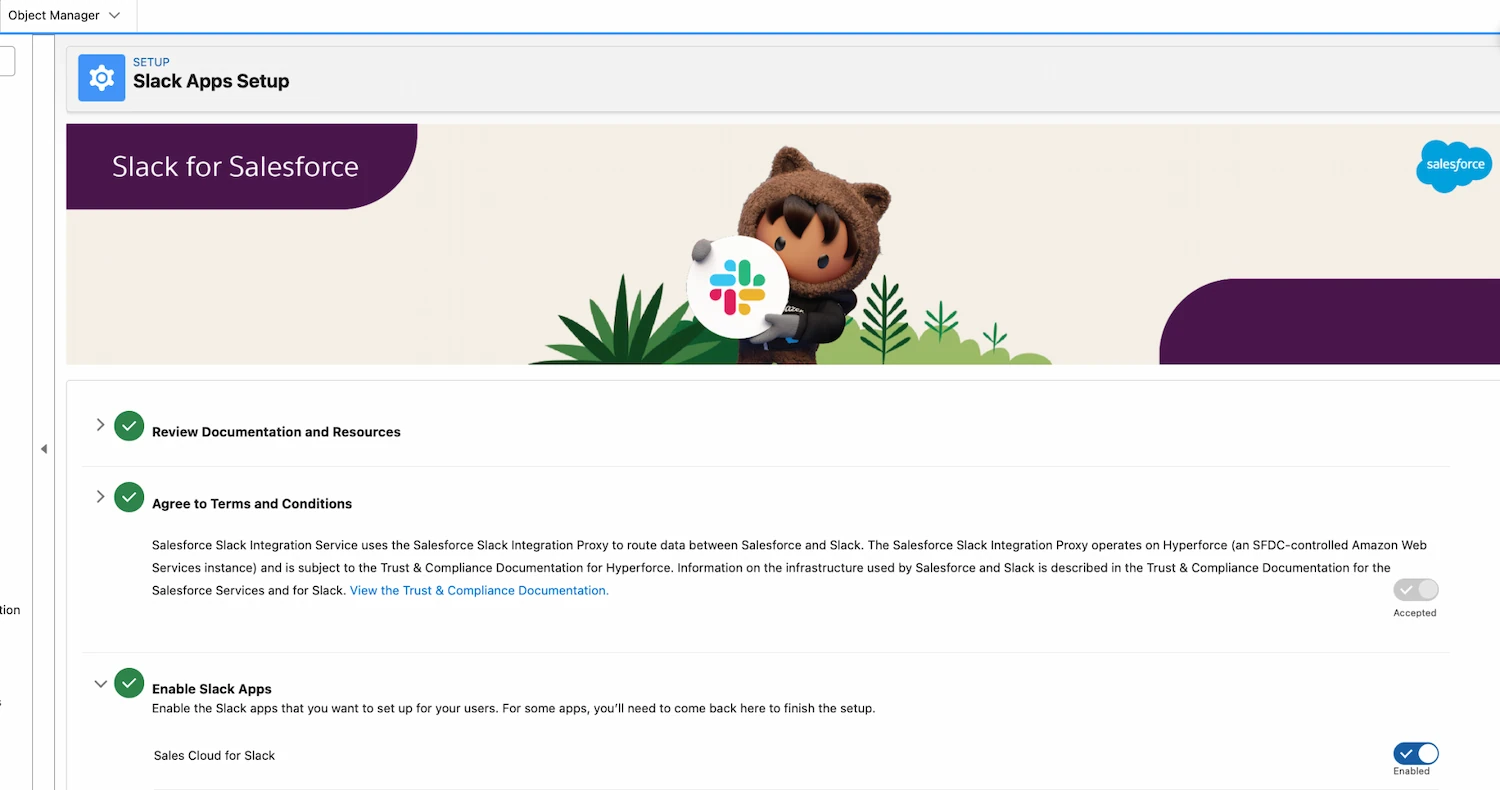 Enable Salesforce for Slack integrations