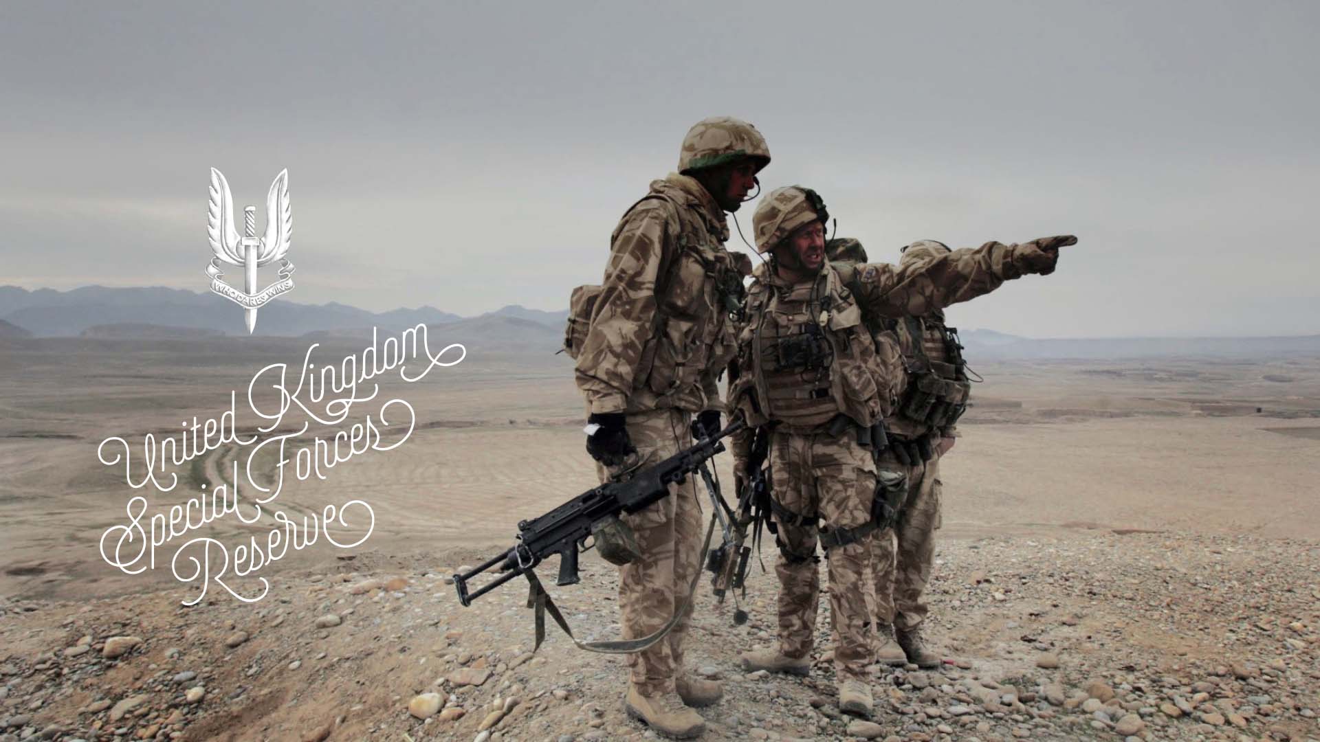 A military poster showing ill-fitting calligraphic writing.