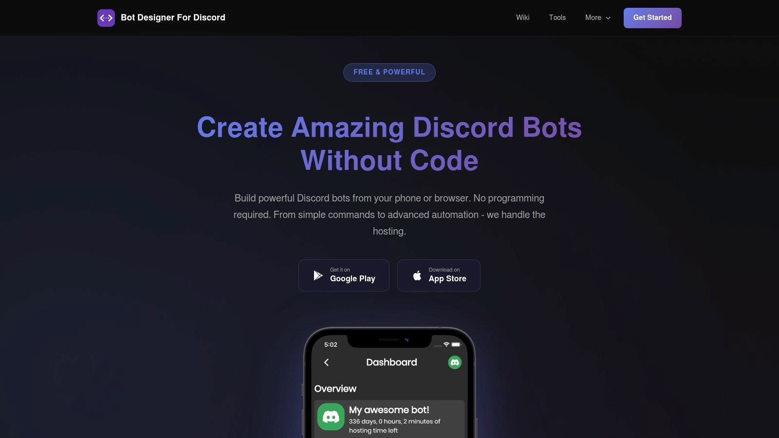 Bot Designer for Discord (BDD)