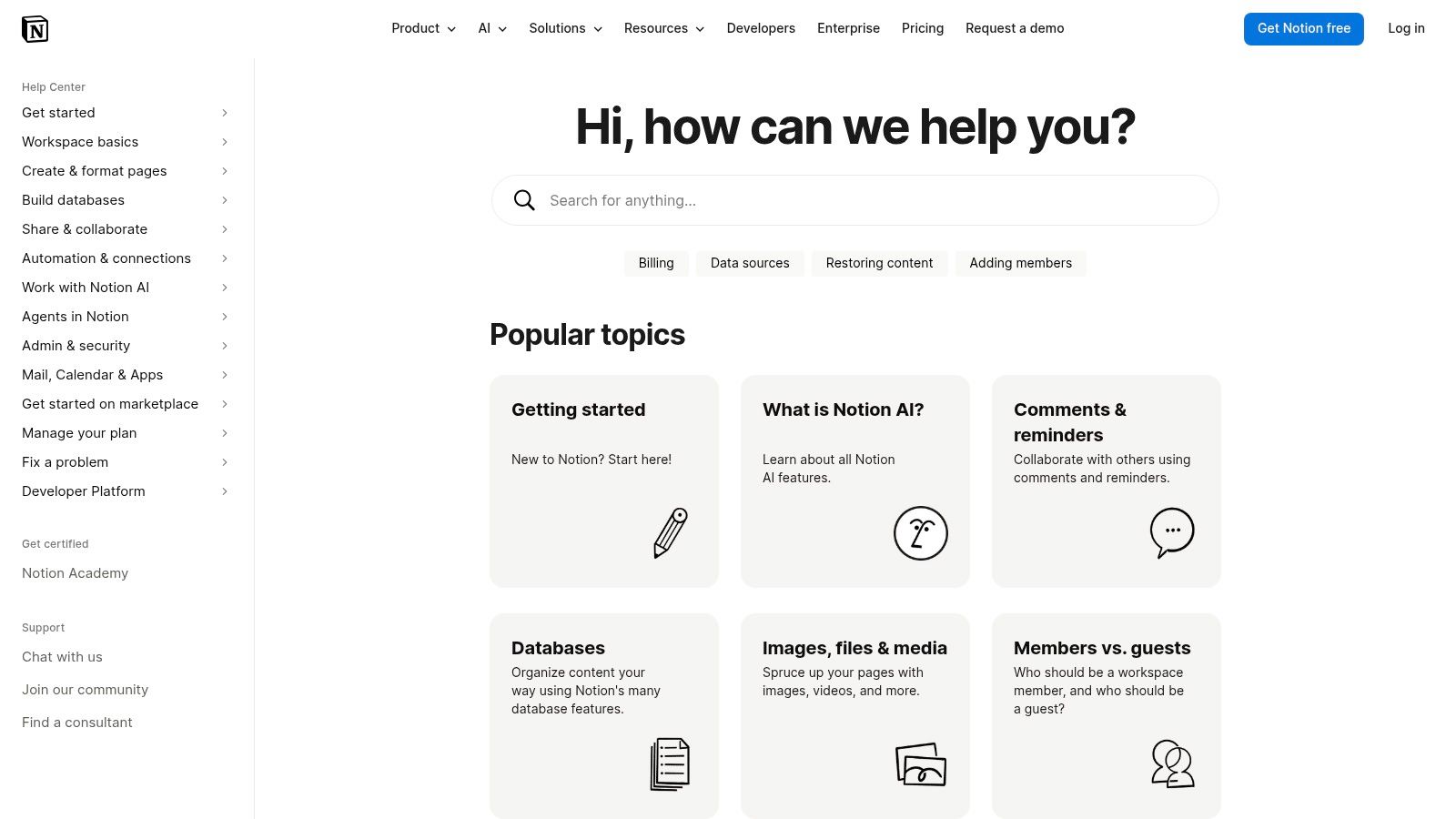 Notion Help Center
