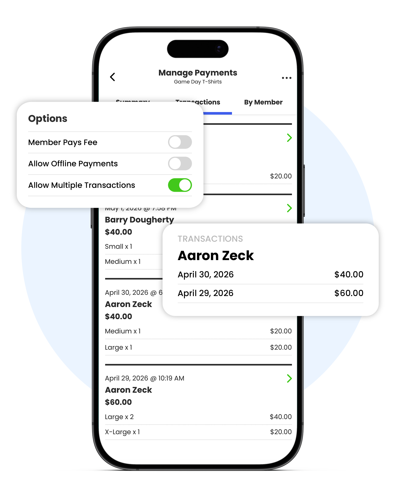 Dashboard mockup