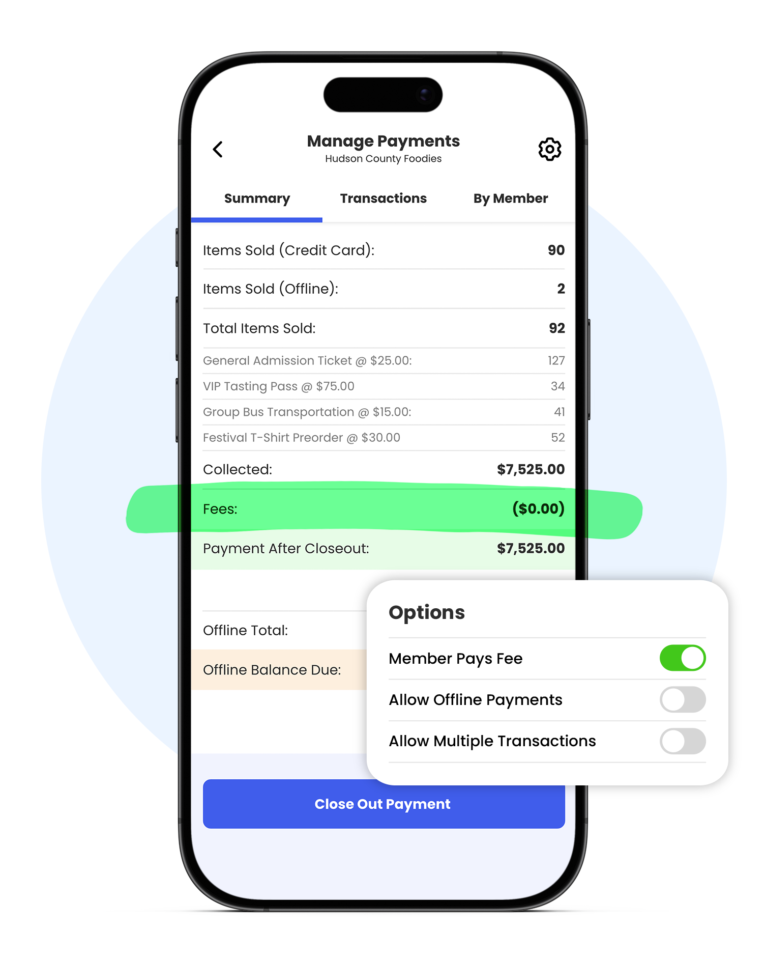 Dashboard mockup
