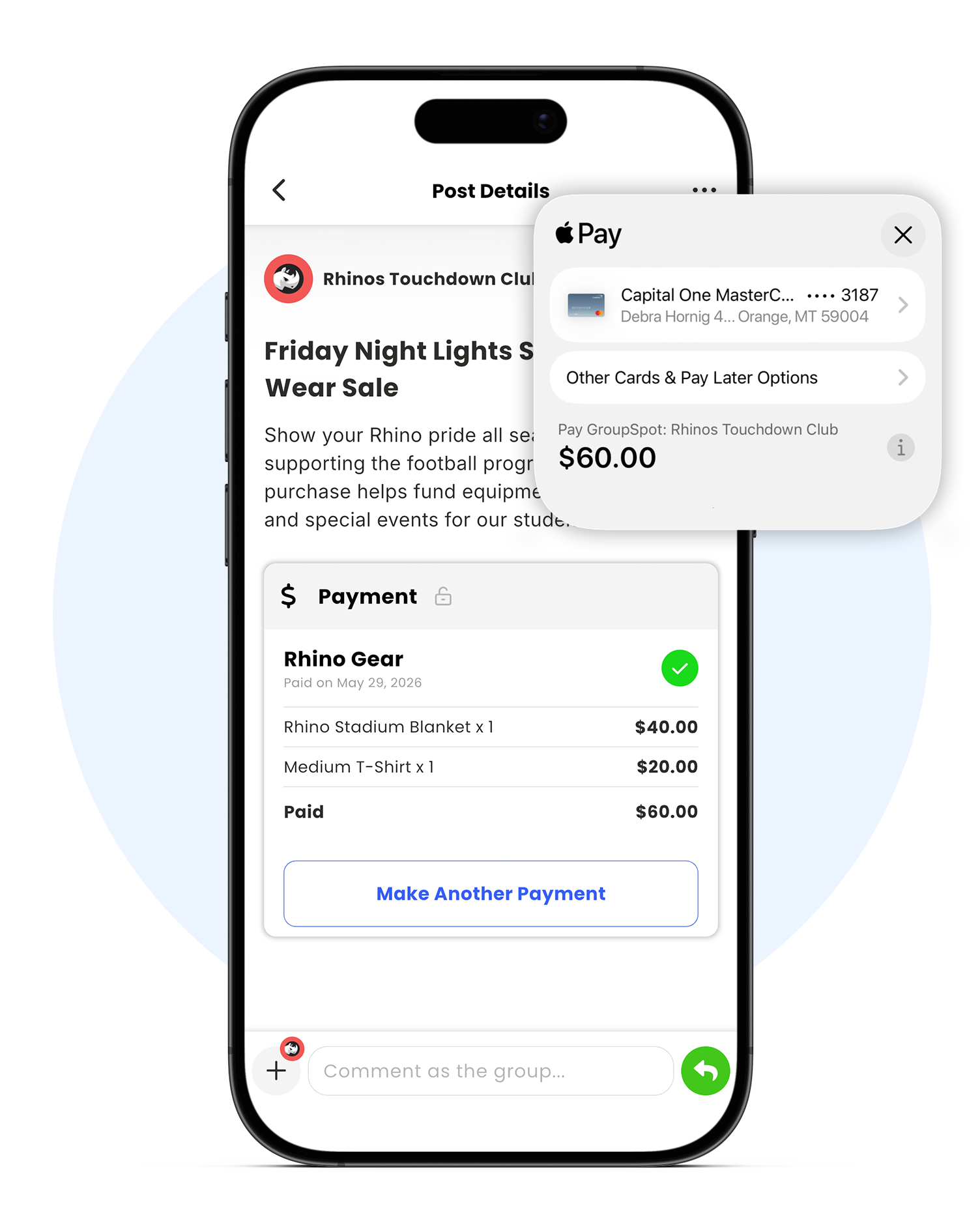 Dashboard mockup