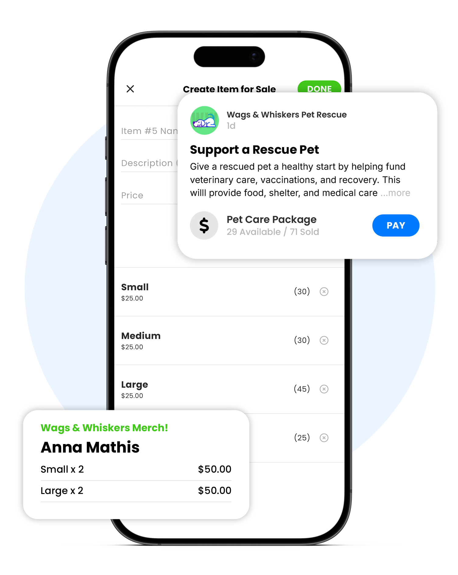 Dashboard mockup