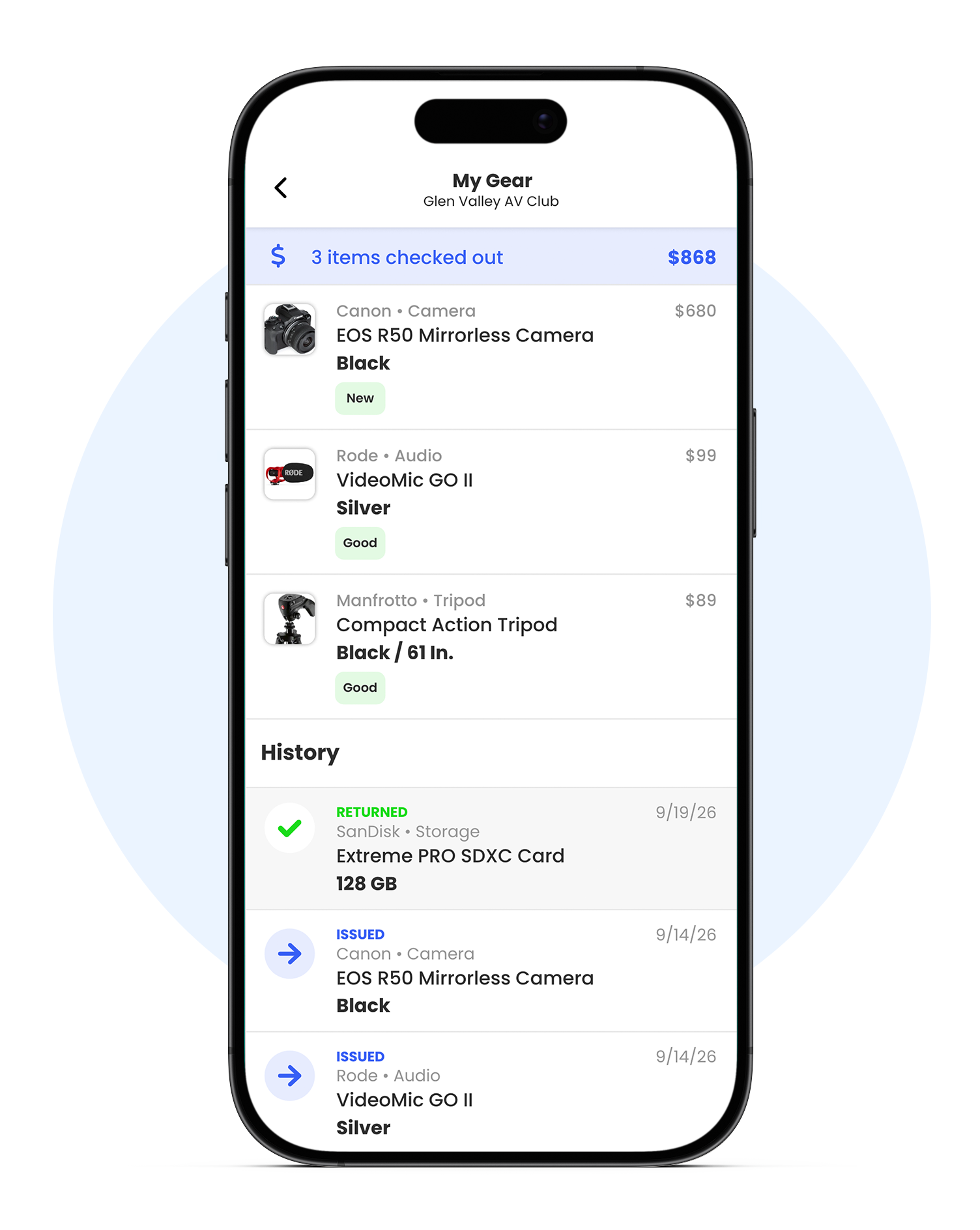 Dashboard mockup