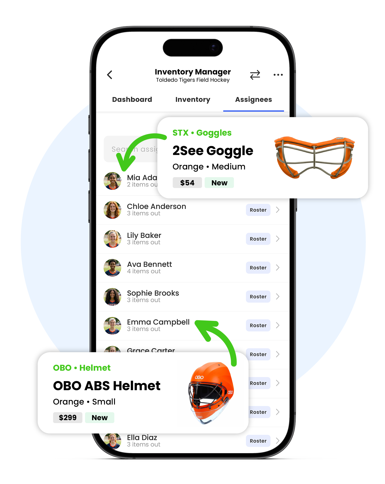 Dashboard mockup