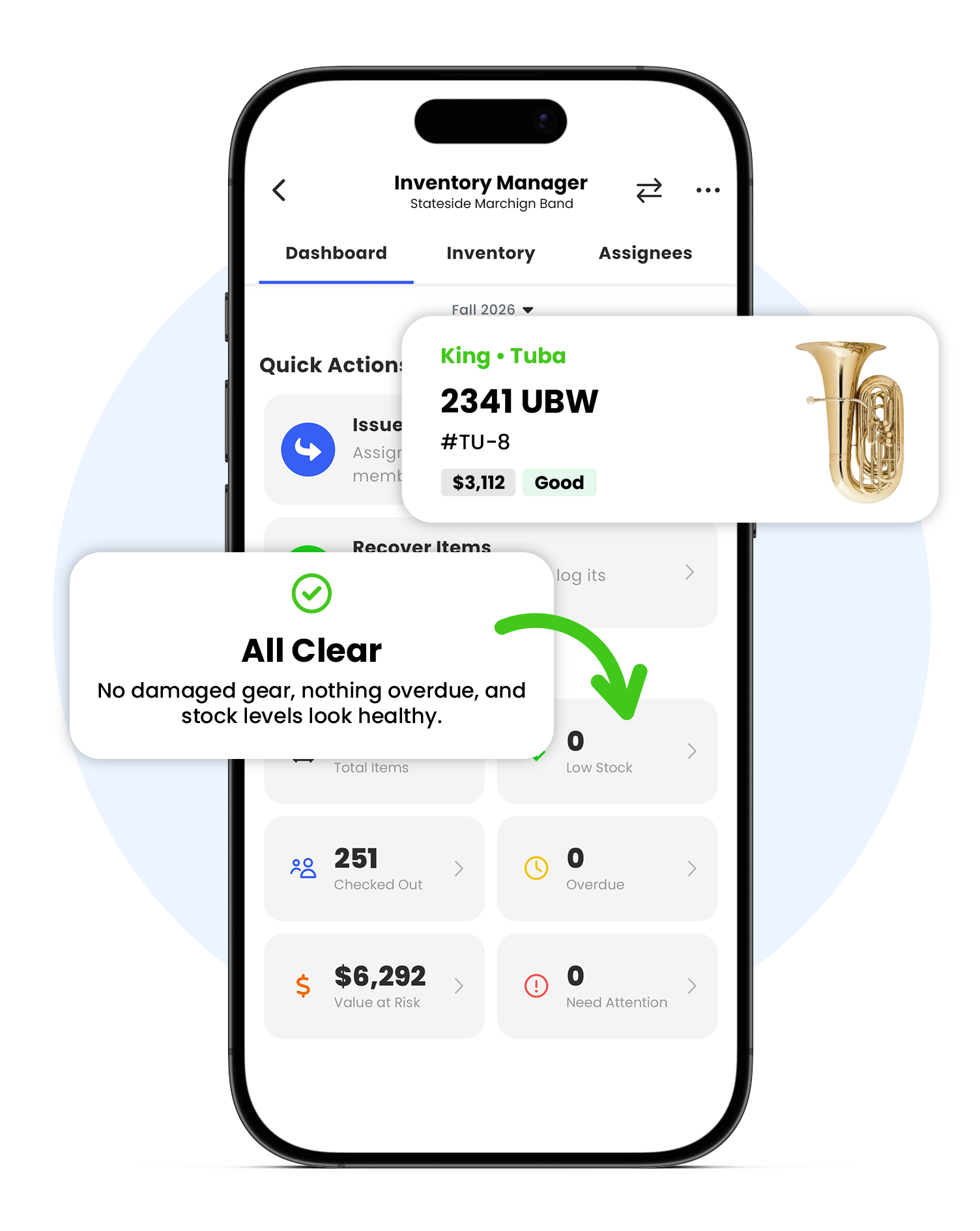 Dashboard mockup