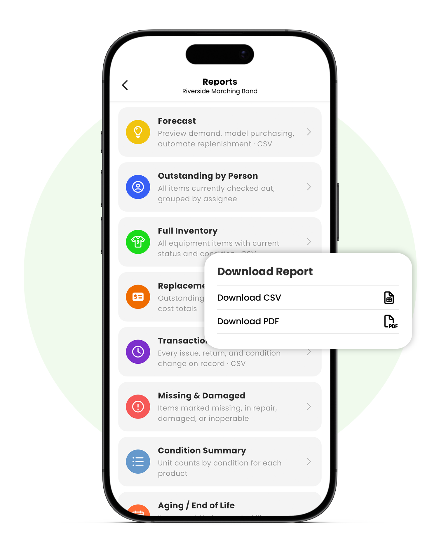 Dashboard mockup