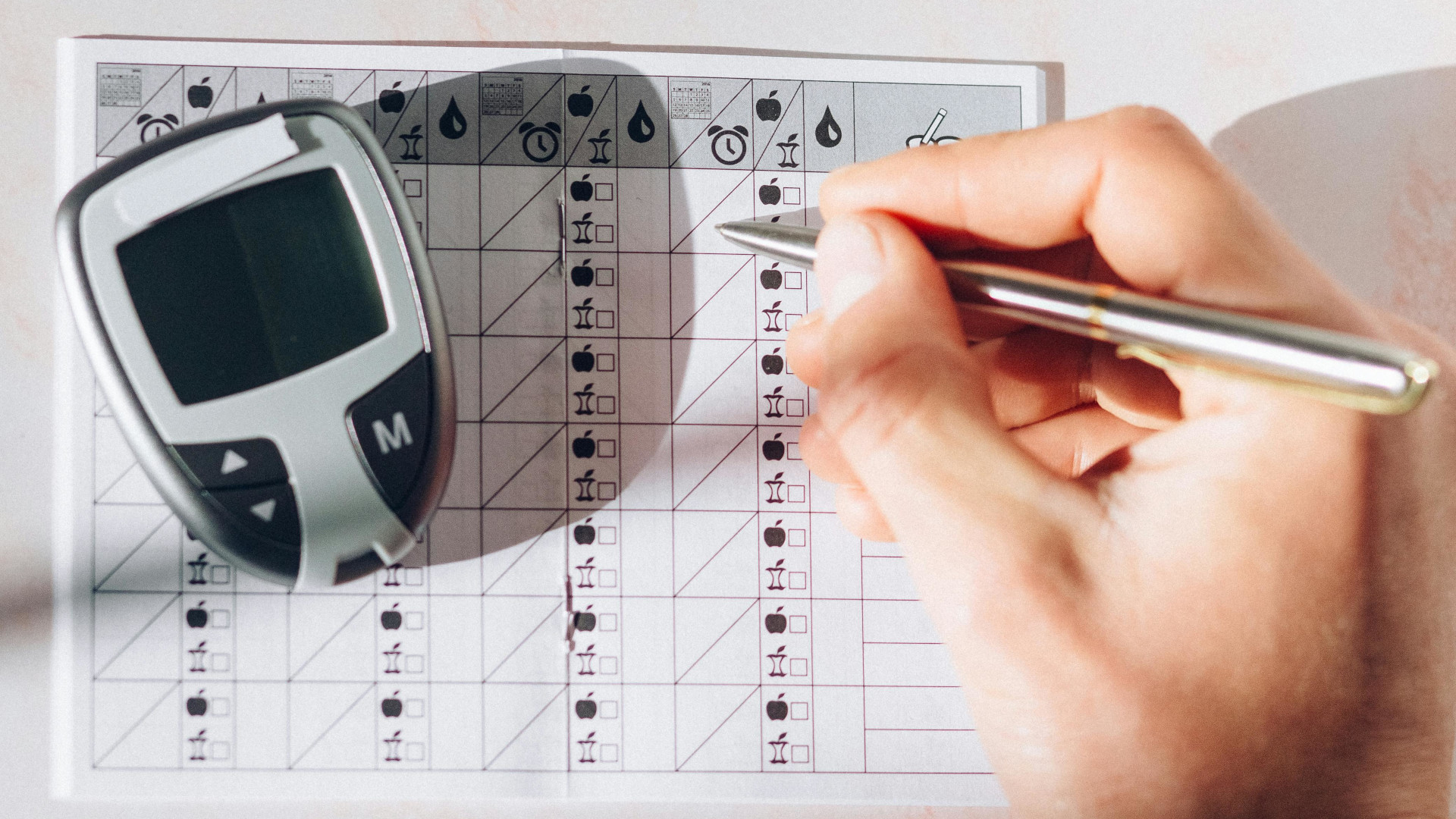 Someone managing diabetes