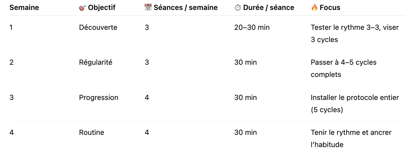 Plan 28 jours de marche japonaise