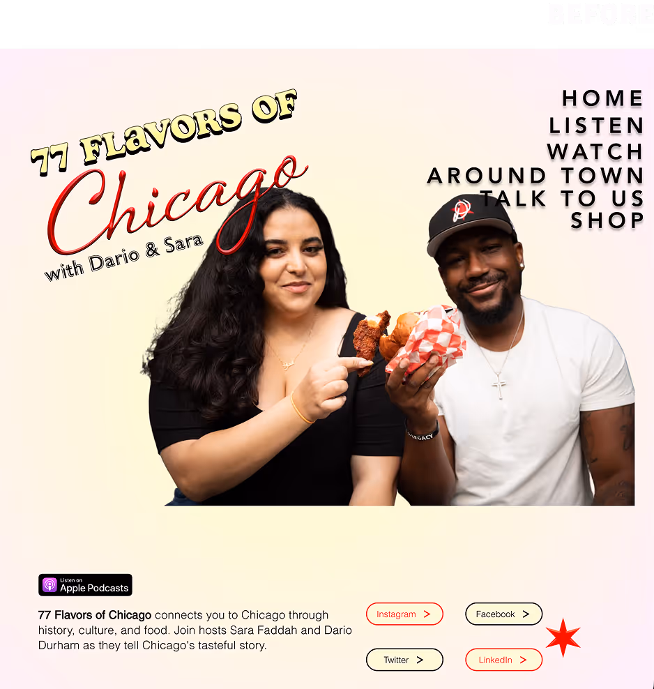 Before: The DIY logo and Wix website left plenty of room for improvement!