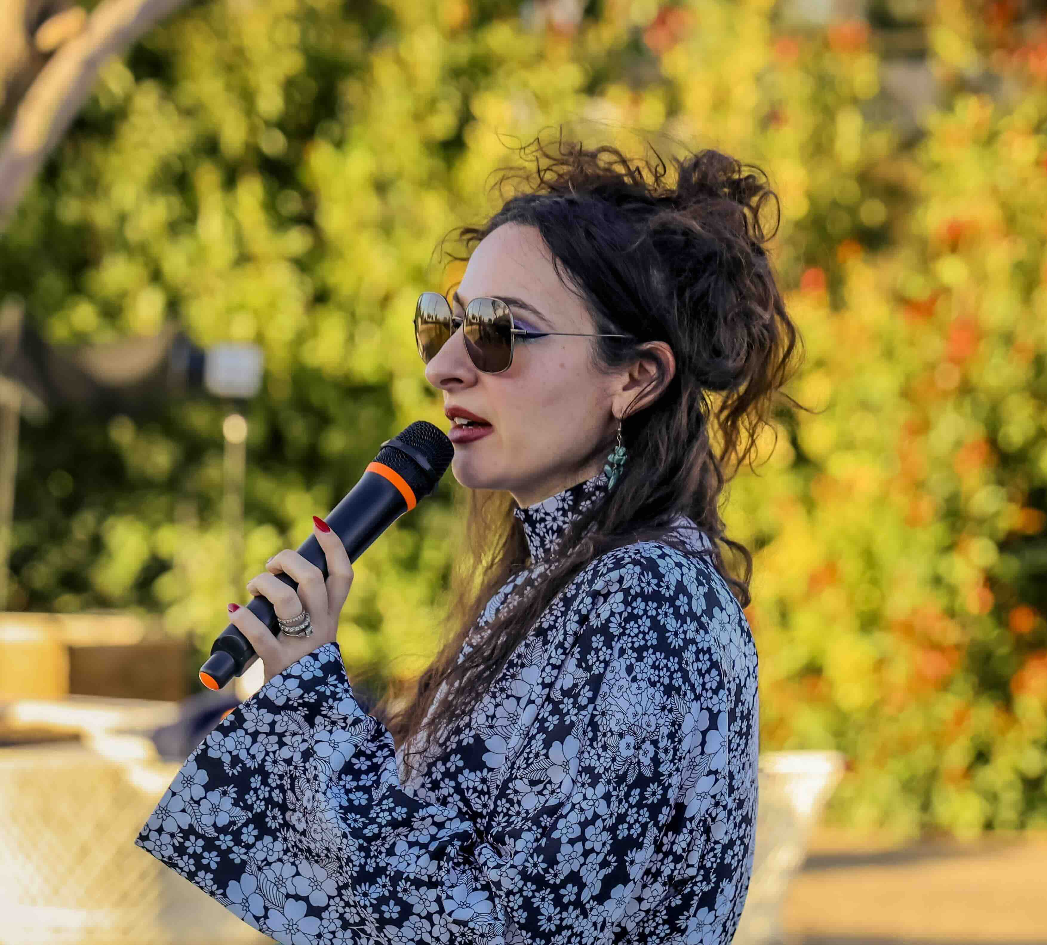 Full moon circle with candles