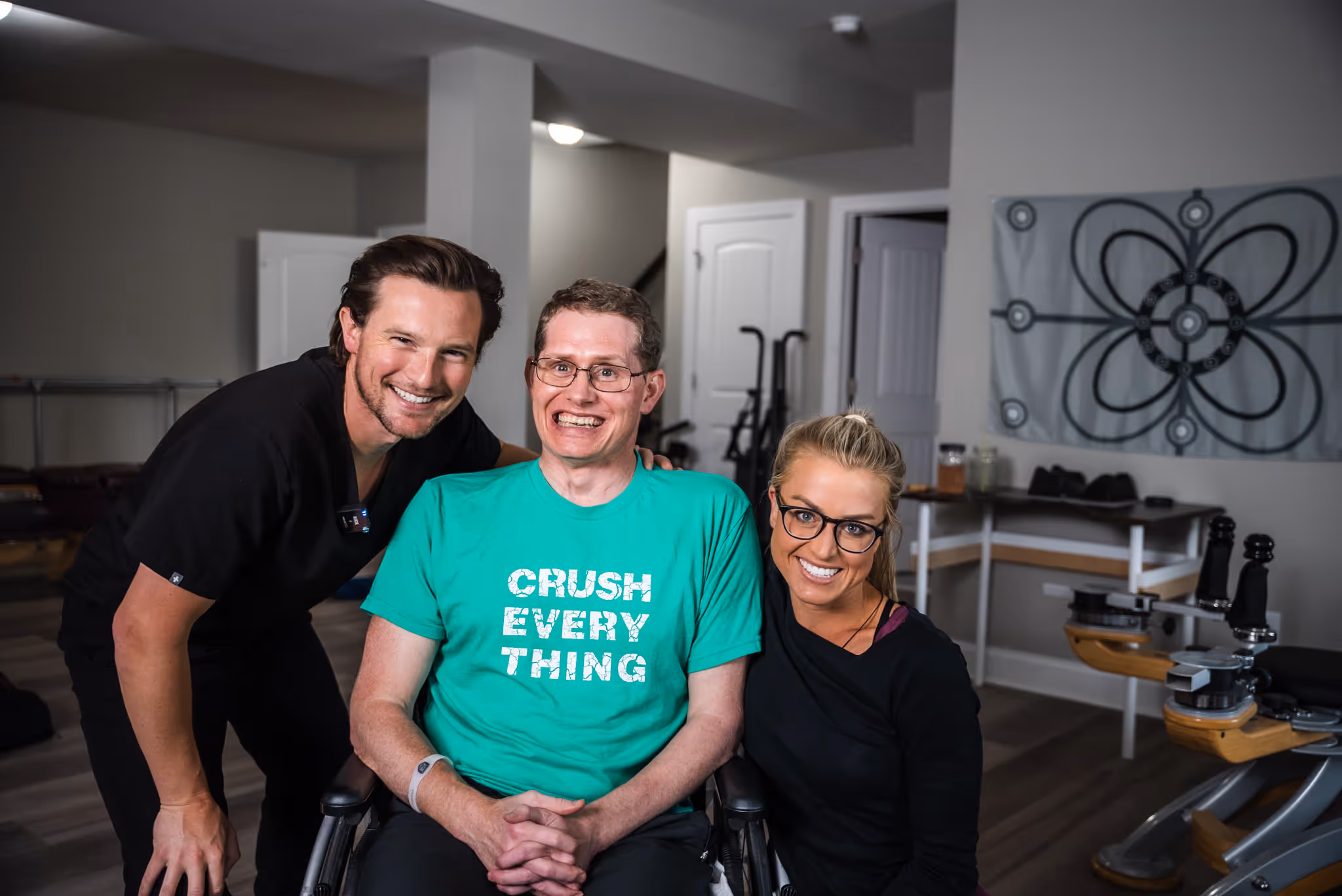 A young kid receiving vagus nerve rehab.