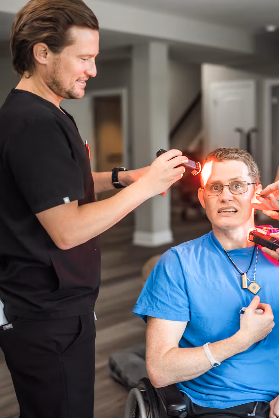 Neurosolution laser therapy.