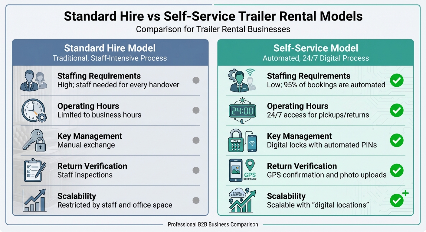 Standard vs Self-Service Trailer Hire Models Comparison