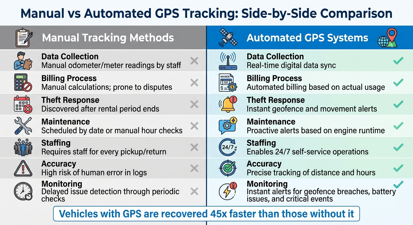 Manual vs Automated GPS Tracking for Rental Businesses Comparison