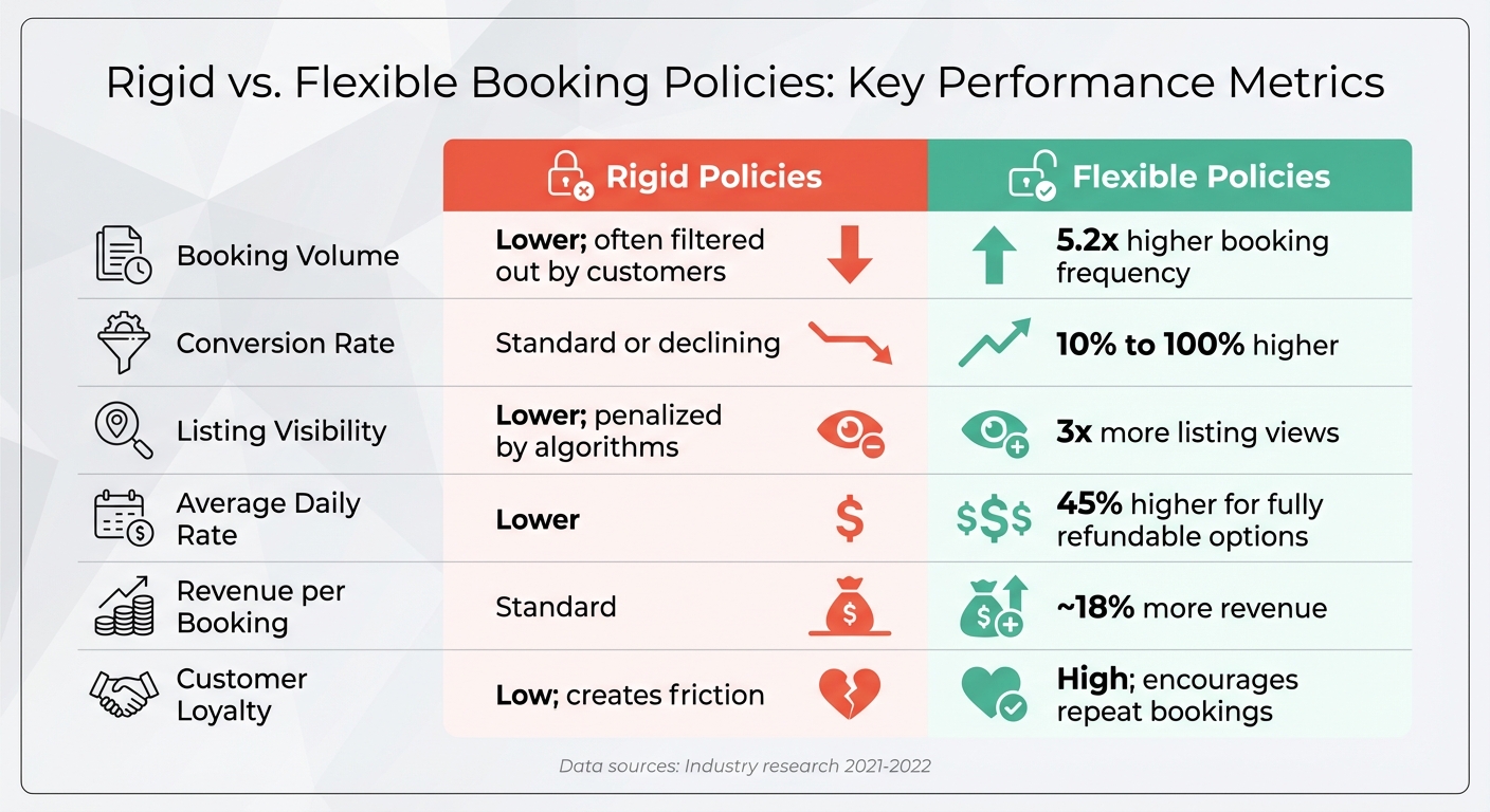 Rigid vs Flexible Booking Policies: Performance Metrics Comparison