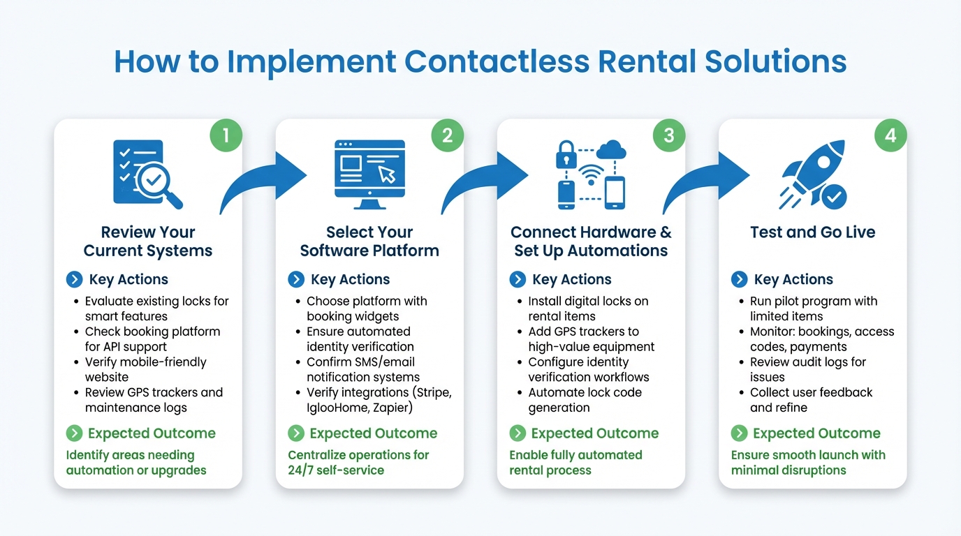4-Step Implementation Process for Contactless Rental Systems