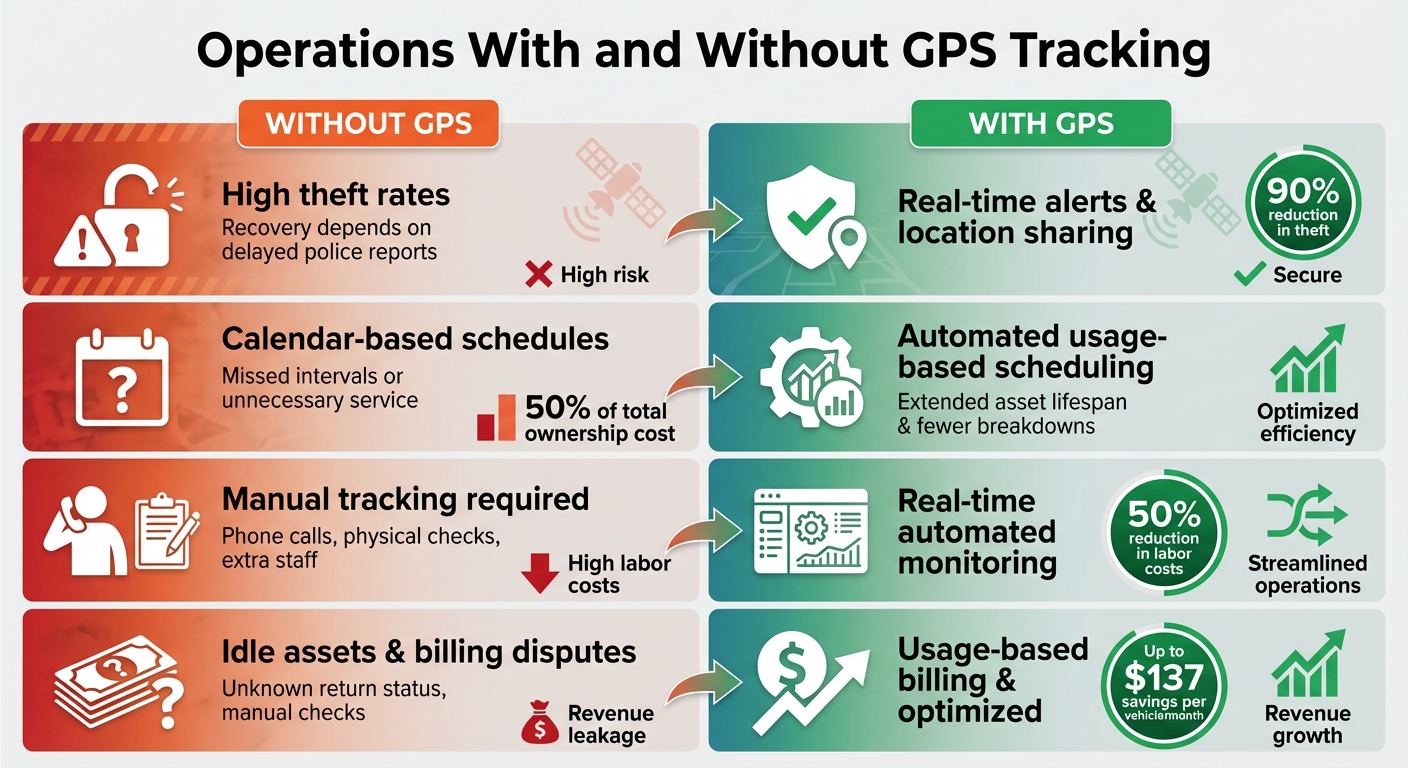 GPS Tracking Impact on Rental Business Operations: Before vs After Comparison