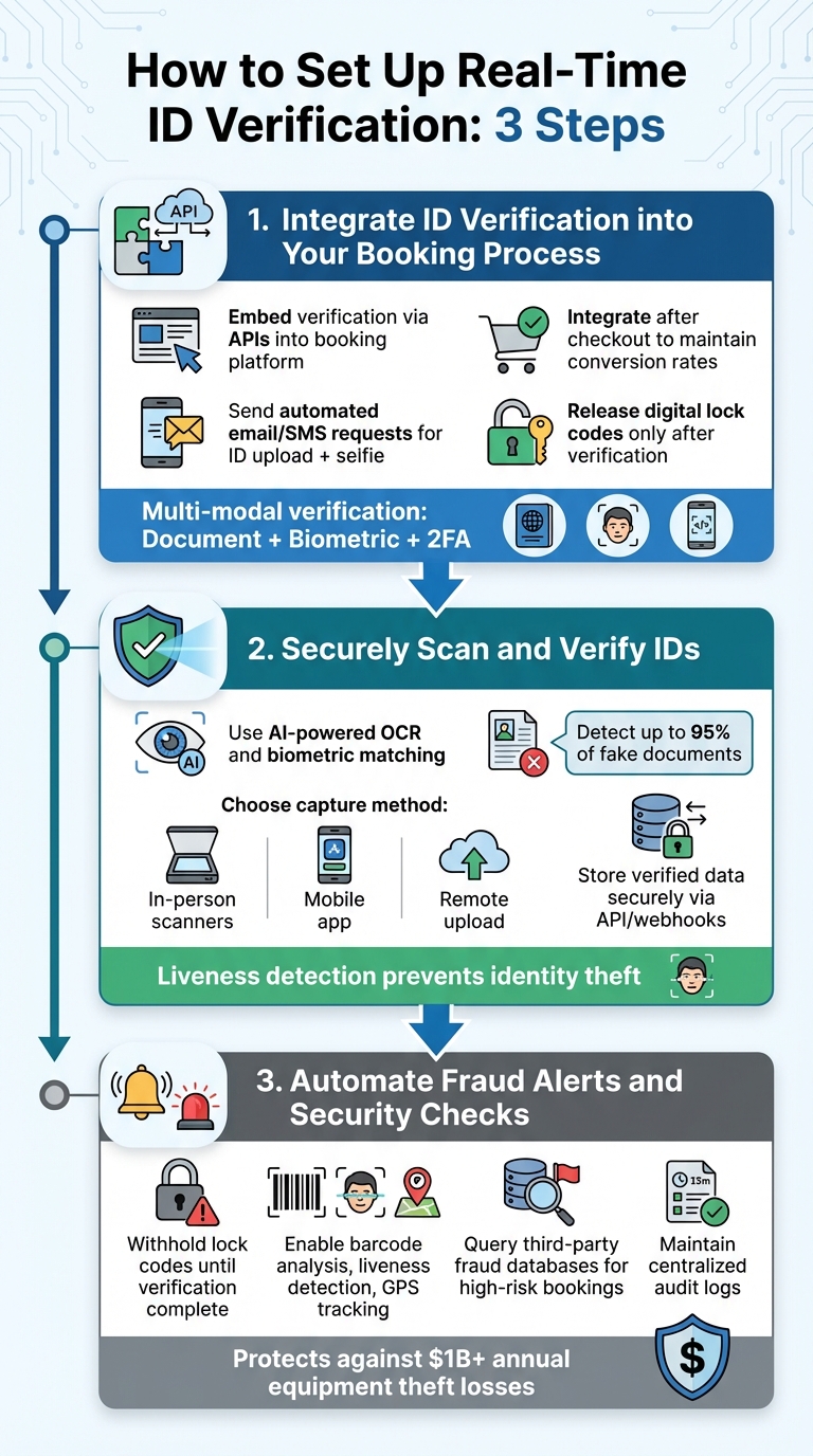 3-Step Real-Time ID Verification Setup Process for Trailer Rentals