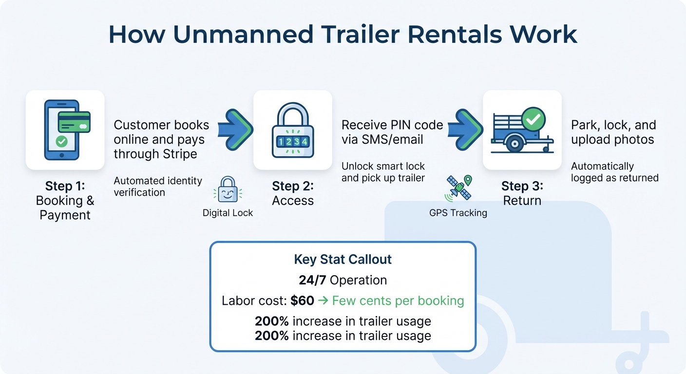 How Unmanned Trailer Rentals Work: 3-Step Process from Booking to Return