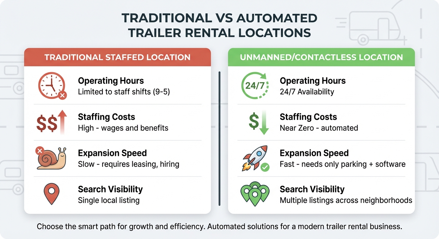 Traditional vs Automated Trailer Rental Locations Comparison