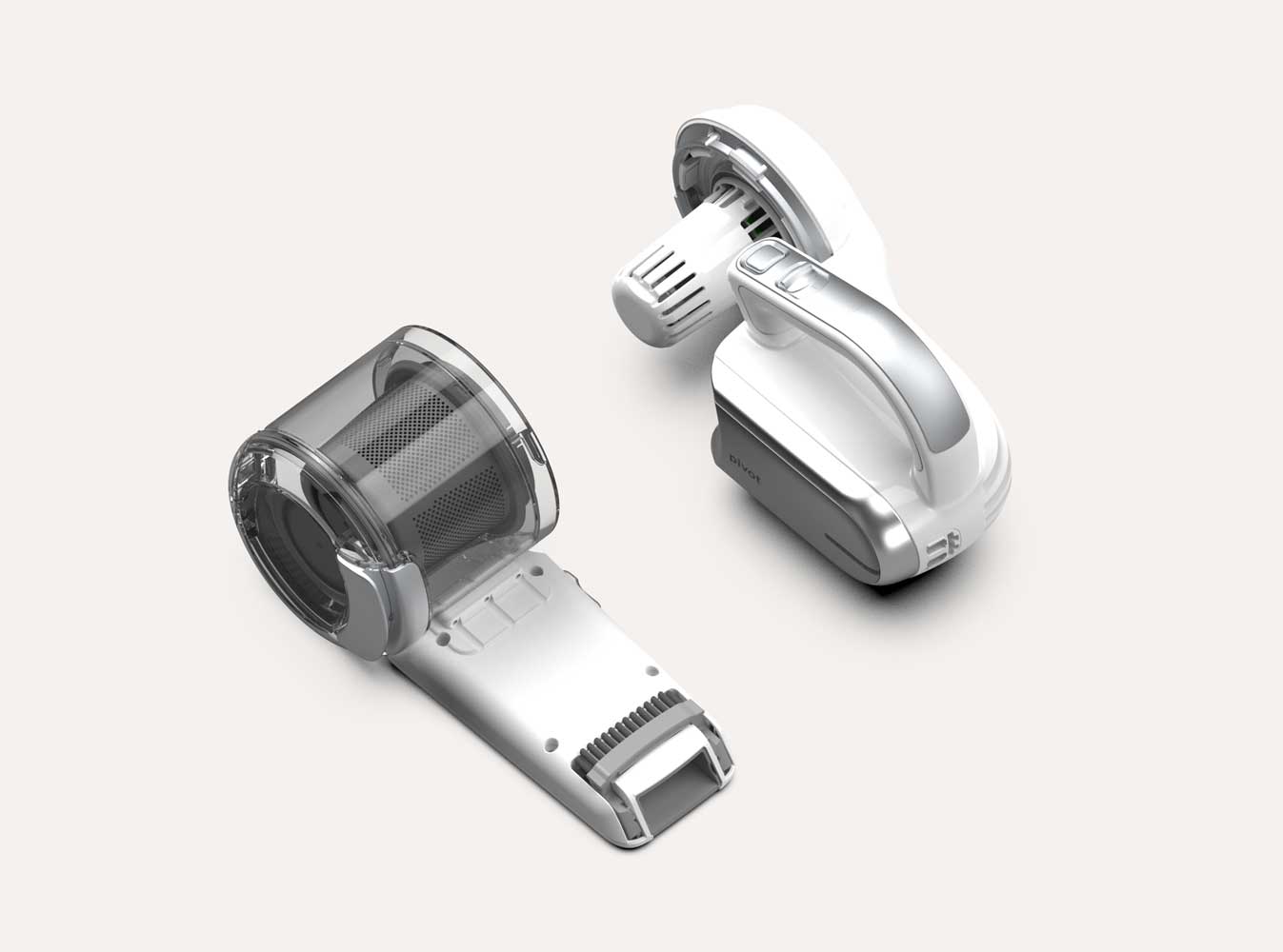 hand vac with removable bowl off to one side